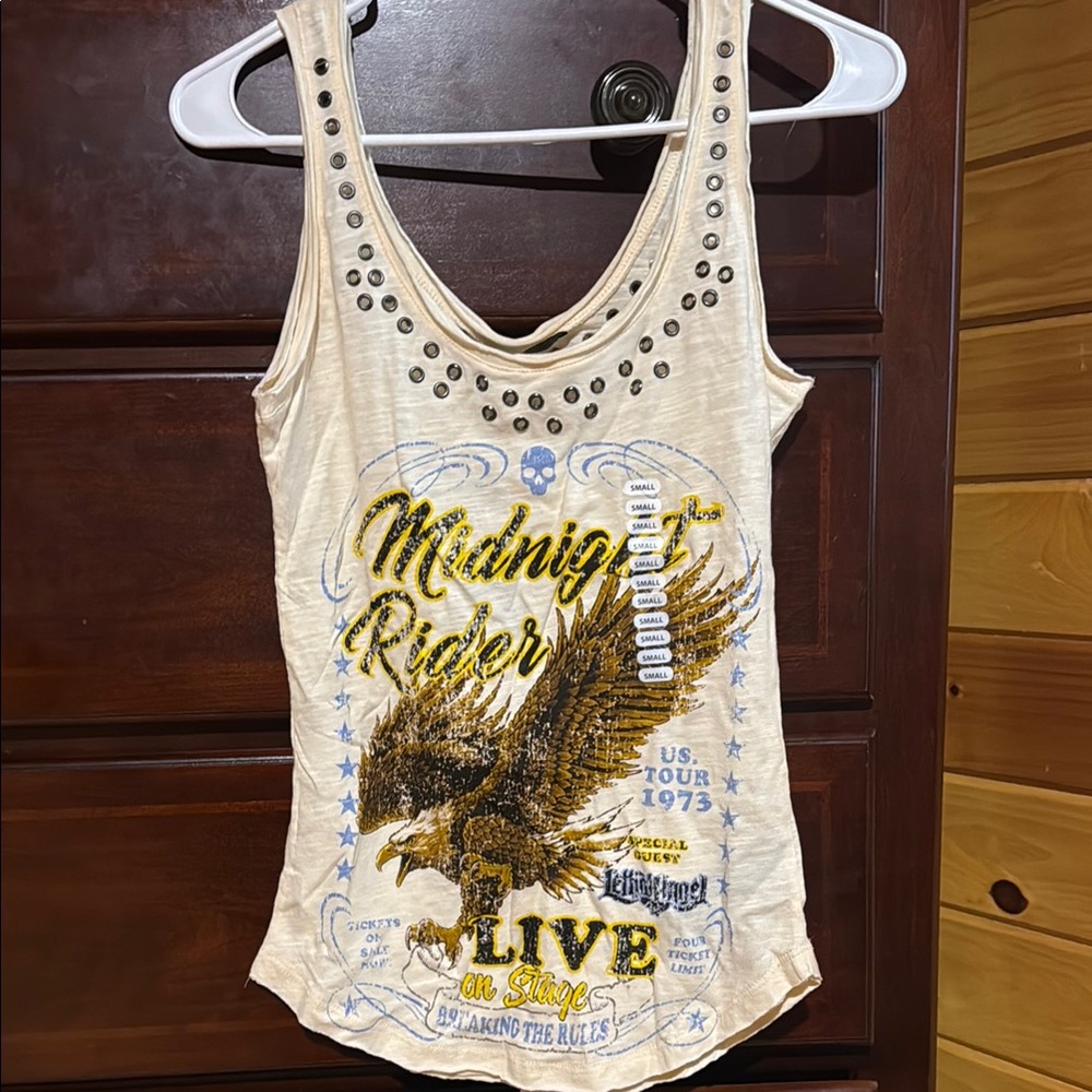 Lethal Angel Women's Cream Graphic Tank Top